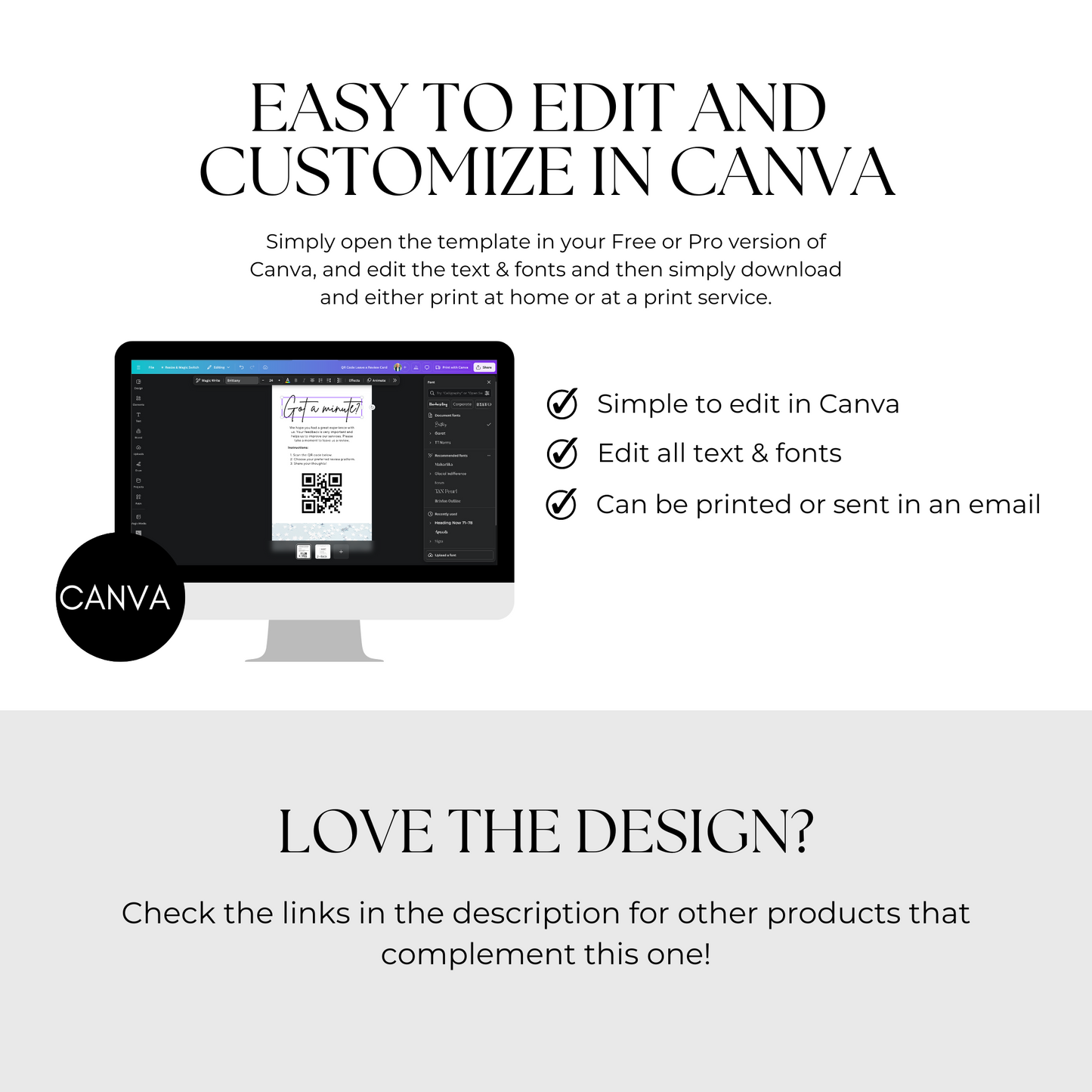 QR Code Leave Us A Review Business Card Template