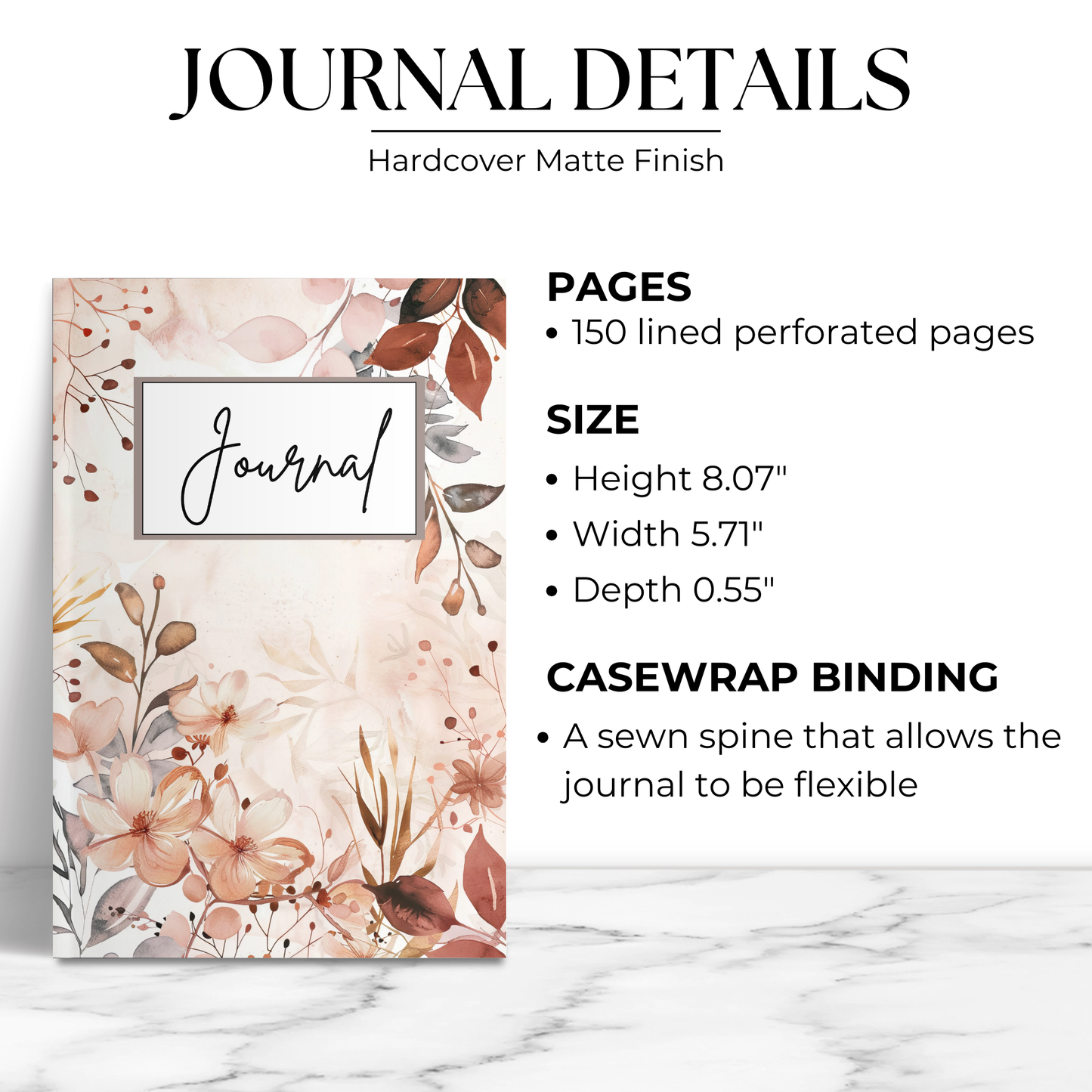 Watercolor Hardcover Journal, Writing Tool, Mindfulness Planner, Unique journal, Journaling Tool, Lined Journal, Hardcover Diary, Notepad