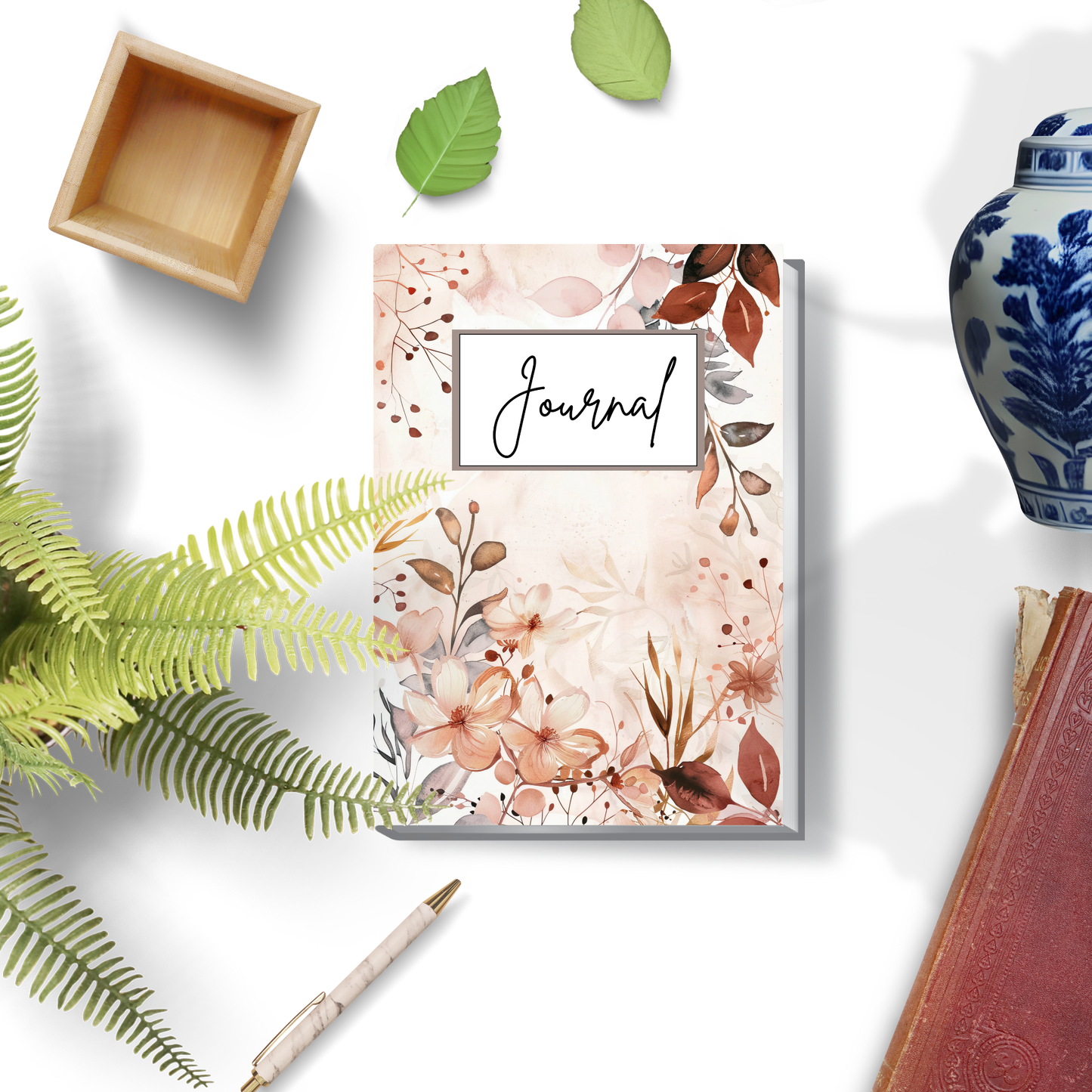 Watercolor Hardcover Journal, Writing Tool, Mindfulness Planner, Unique journal, Journaling Tool, Lined Journal, Hardcover Diary, Notepad