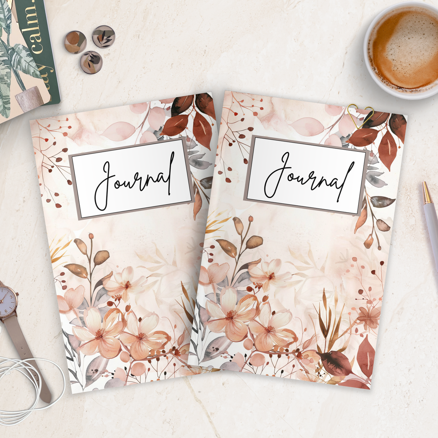 Watercolor Hardcover Journal, Writing Tool, Mindfulness Planner, Unique journal, Journaling Tool, Lined Journal, Hardcover Diary, Notepad