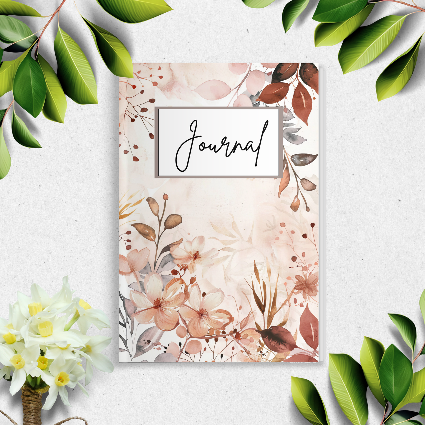 Watercolor Hardcover Journal, Writing Tool, Mindfulness Planner, Unique journal, Journaling Tool, Lined Journal, Hardcover Diary, Notepad