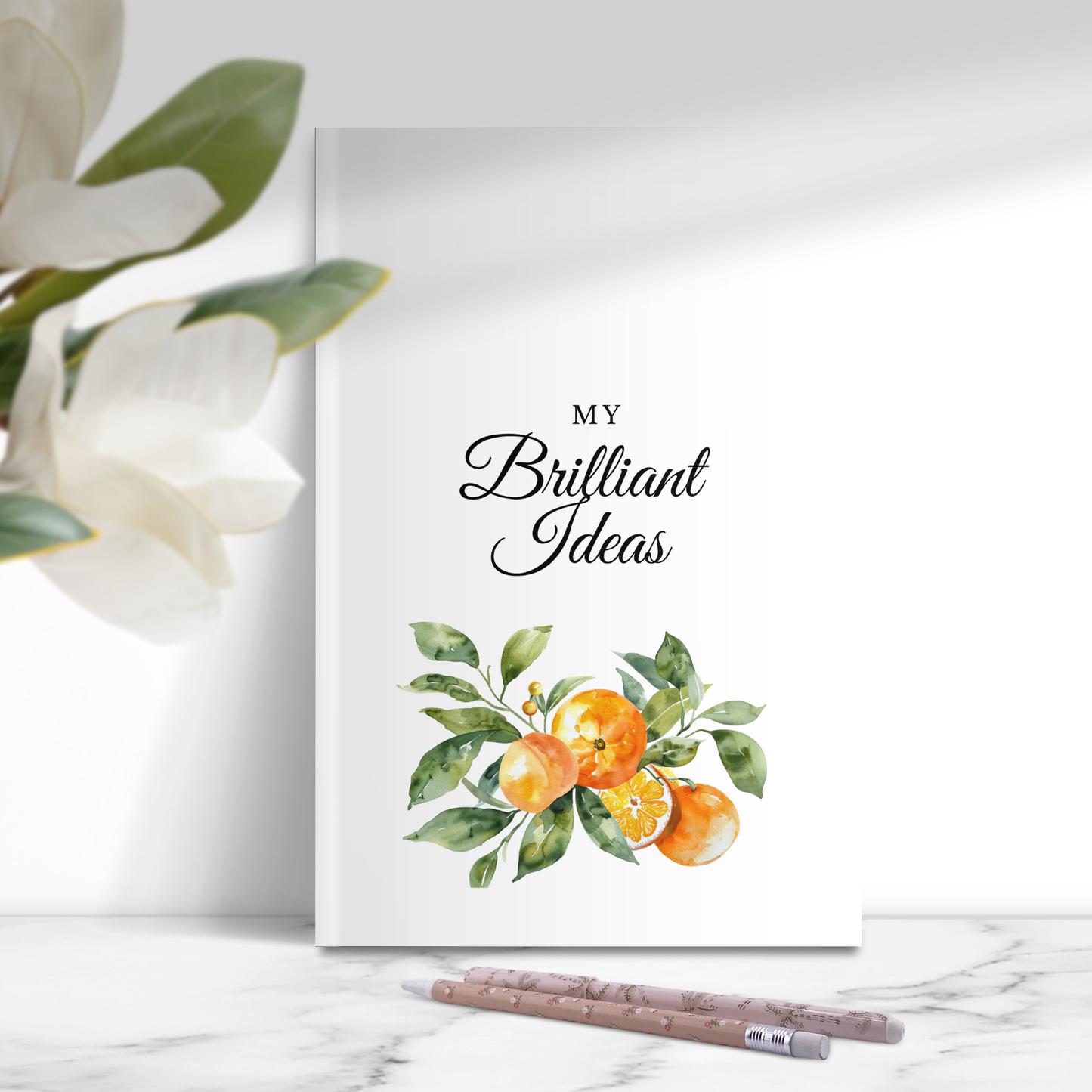 Hardcover Journal Brilliant Ideas, Writing Tool for Leader, Entrepreneur Notebook, Thought Organizer Diary, Mindfulness Gift, Mental Health