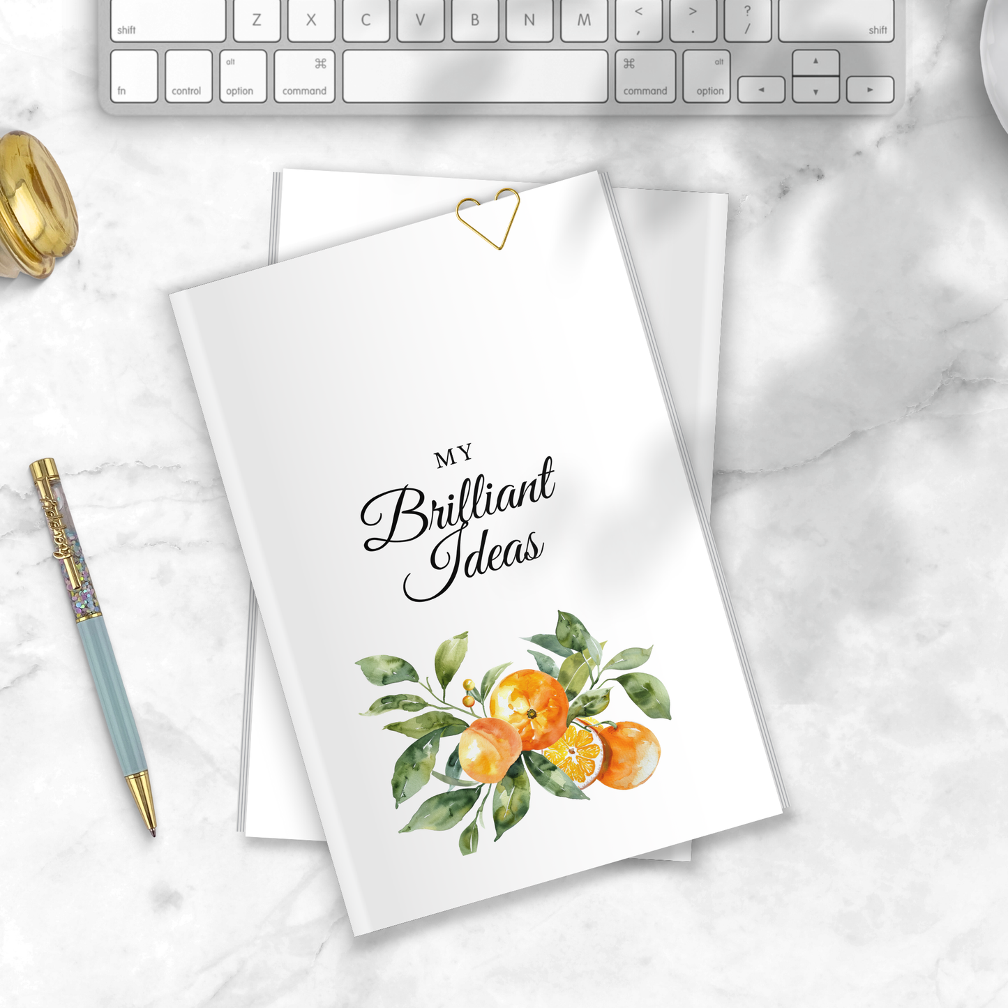 Hardcover Journal Brilliant Ideas, Writing Tool for Leader, Entrepreneur Notebook, Thought Organizer Diary, Mindfulness Gift, Mental Health