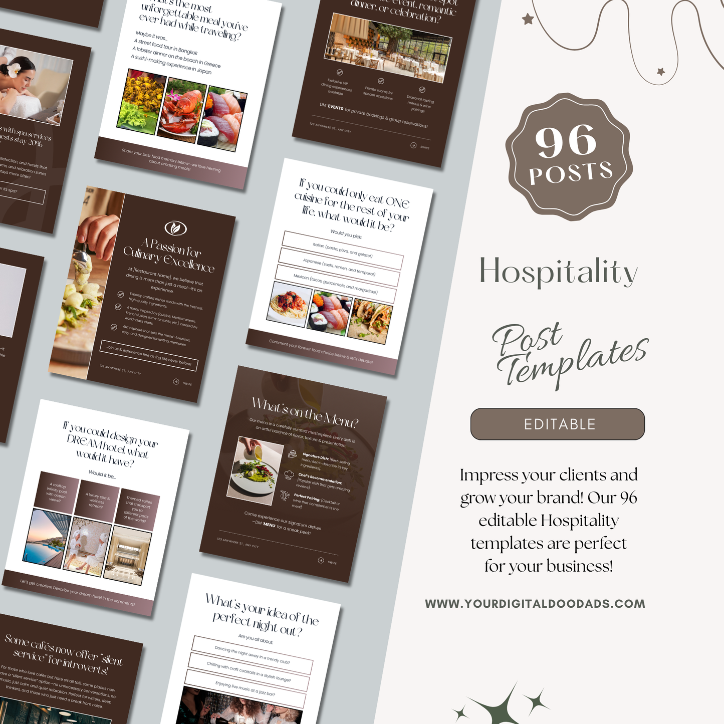 Hospitality Social Posts Canva Template