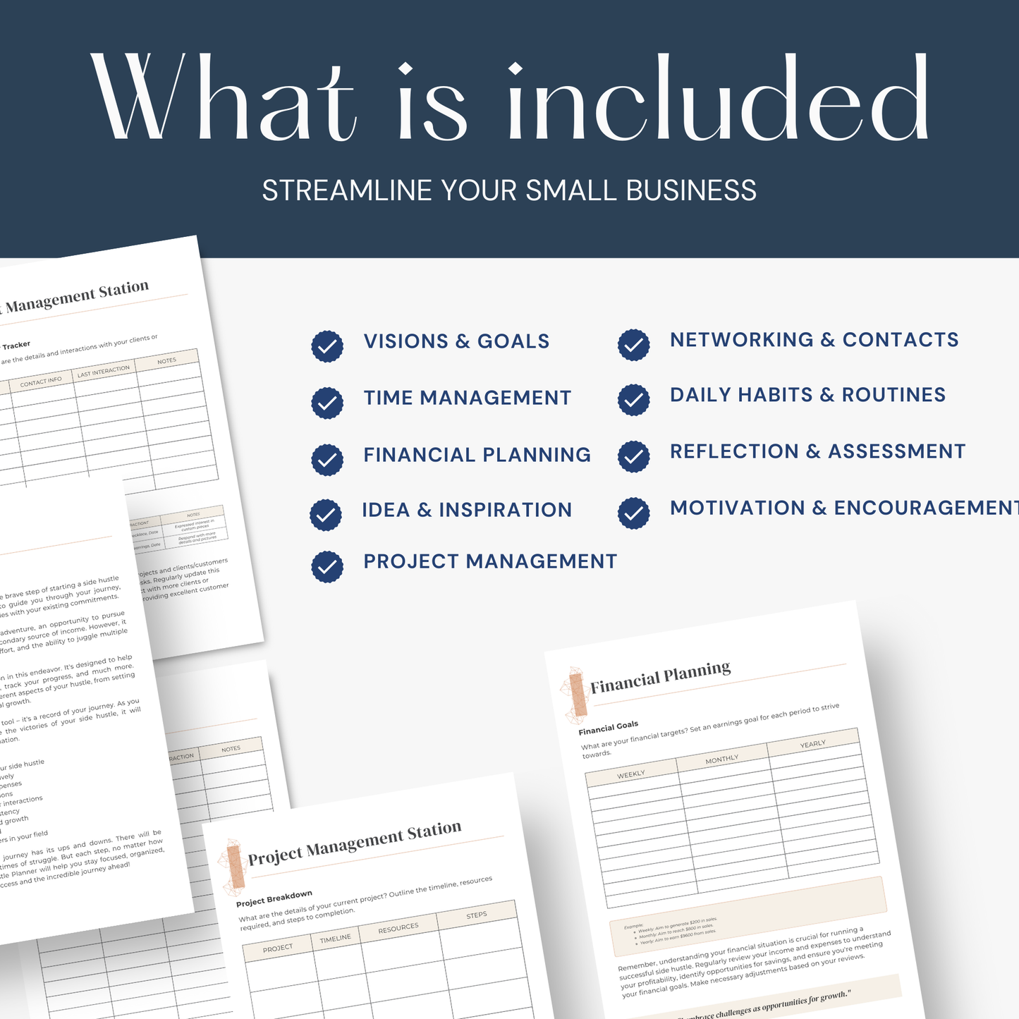 Side Hustle Planner Printable PDF