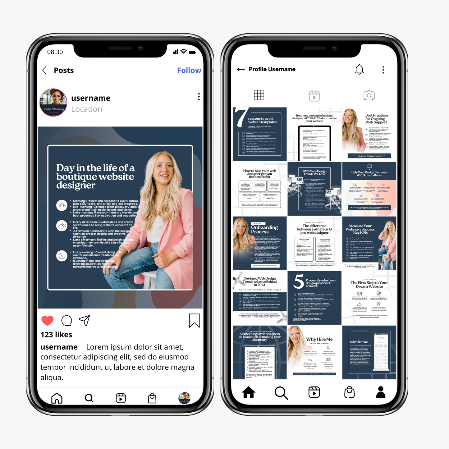 Instagram Posts for Web Design