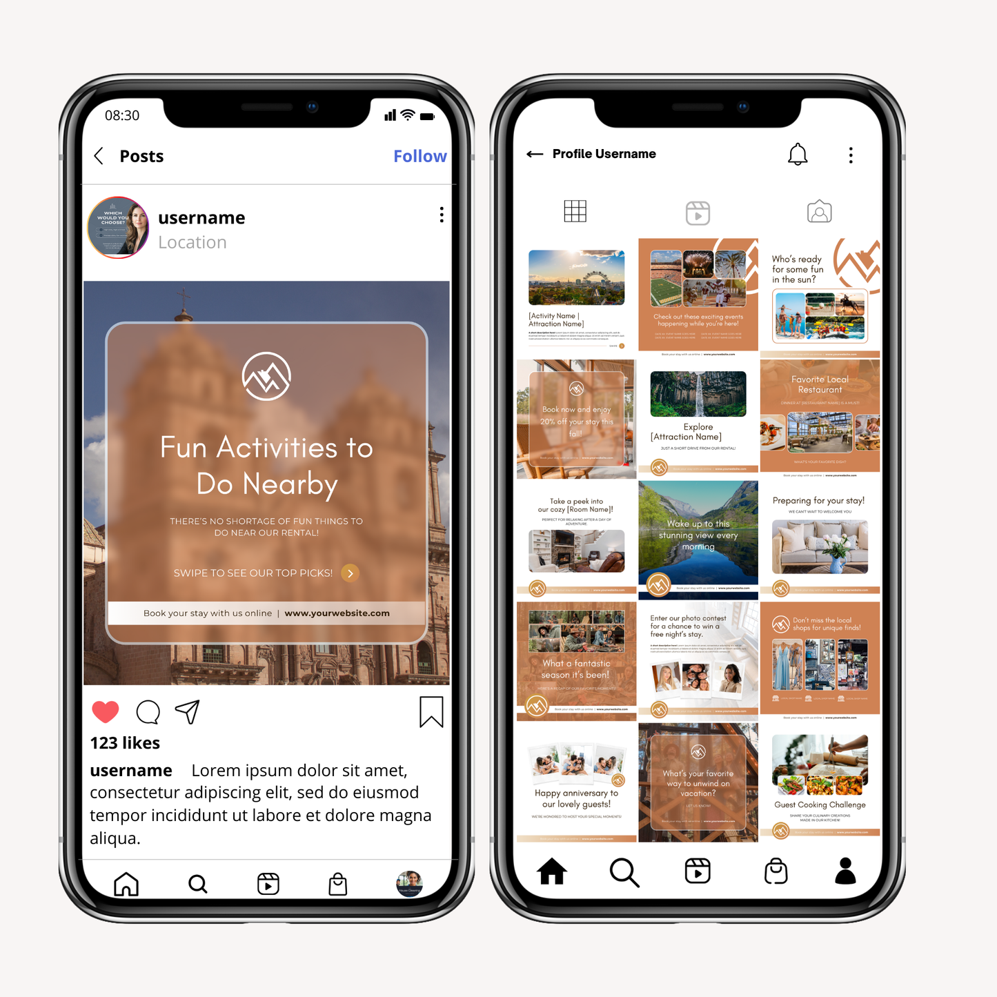 Short Term Rental Social Post template