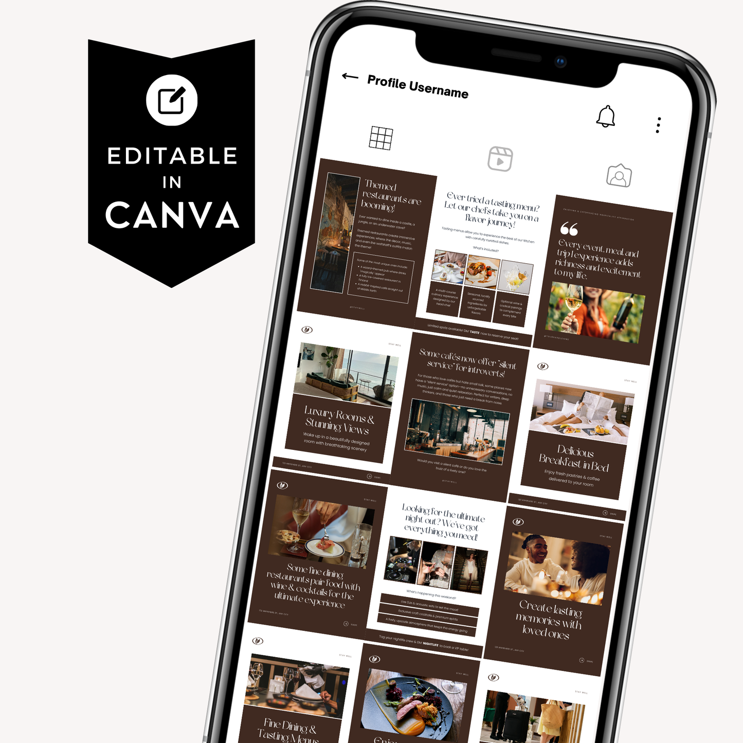 Hospitality Social Posts Canva Template
