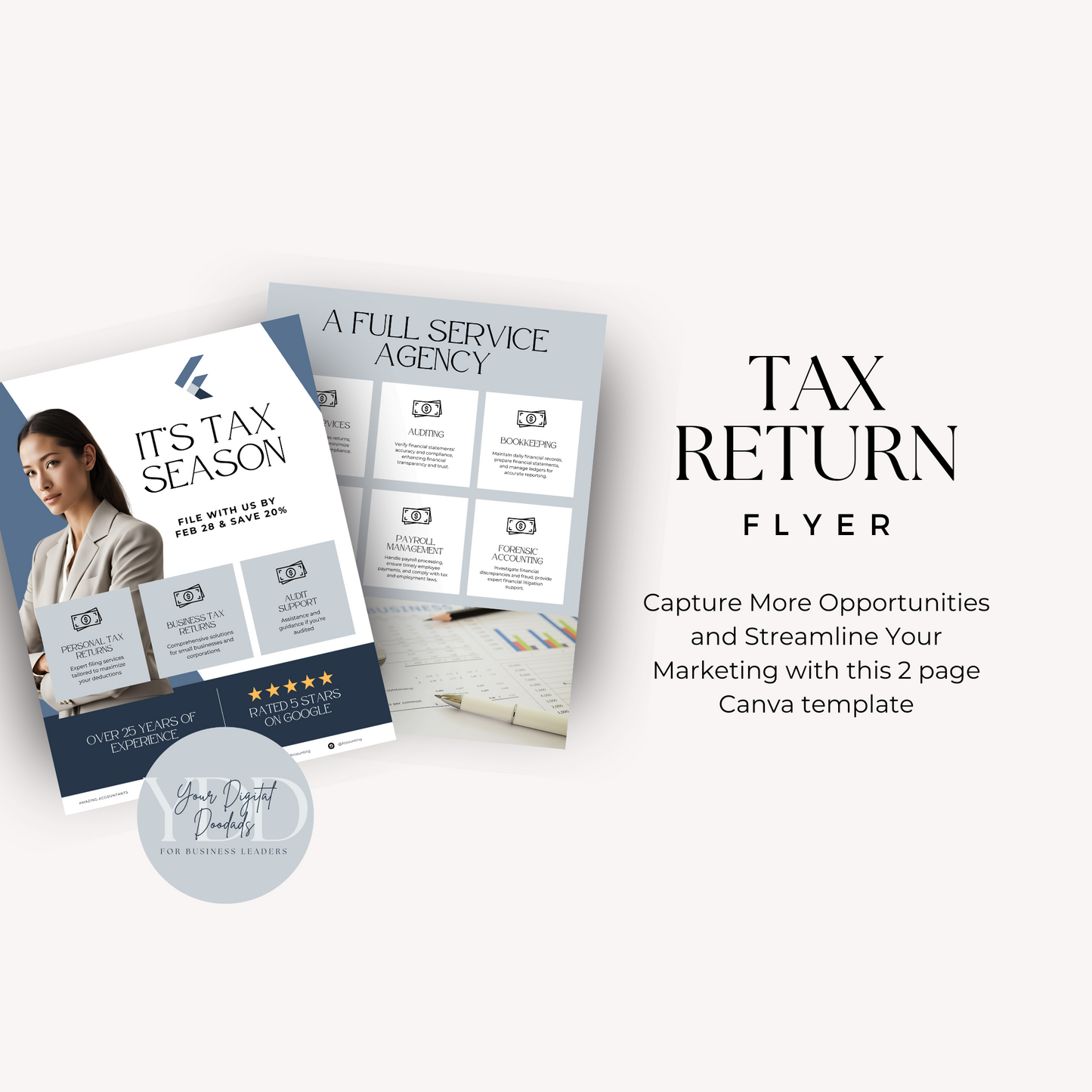 Tax Return Flyer Canva Template