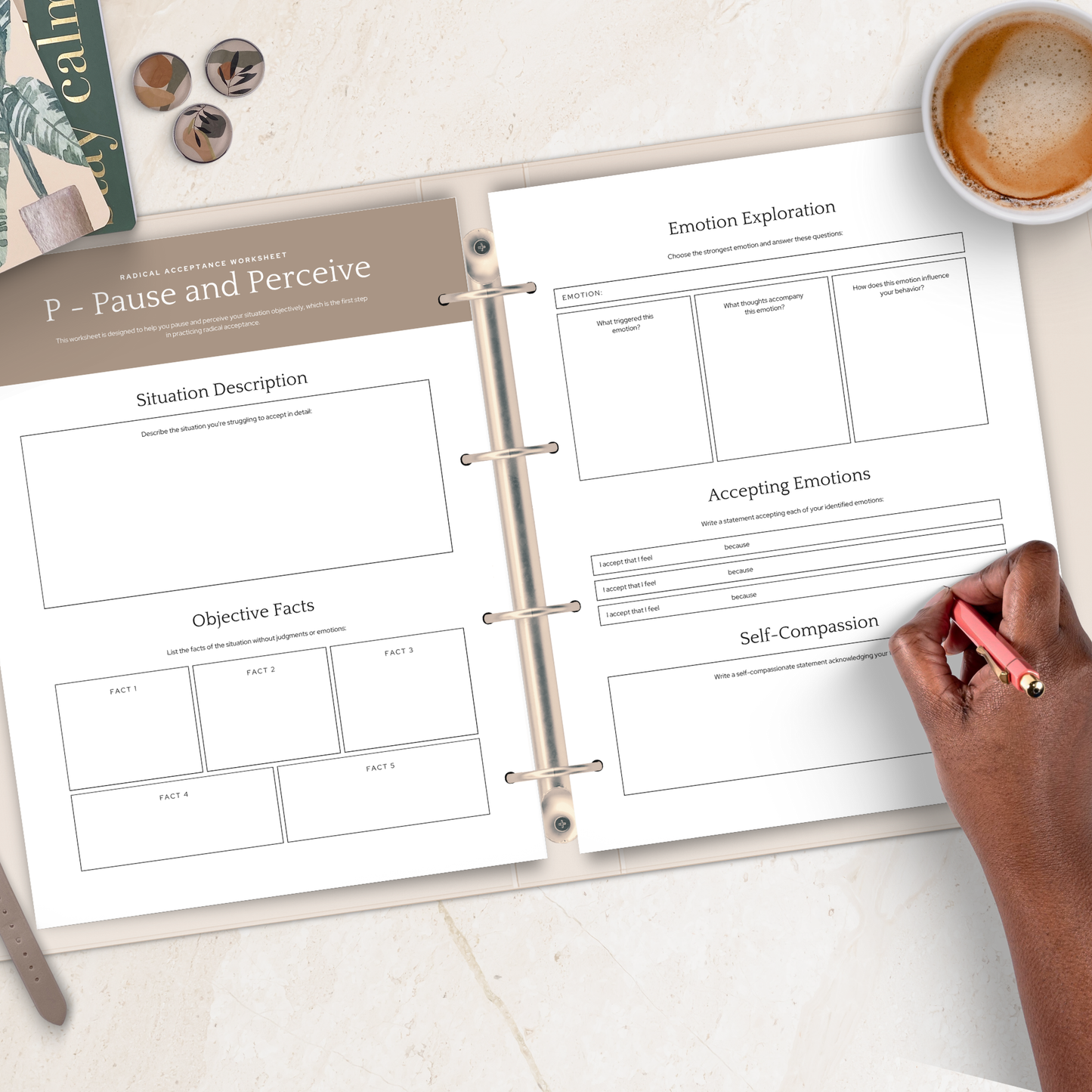 Radical Acceptance Worksheets Canva Template