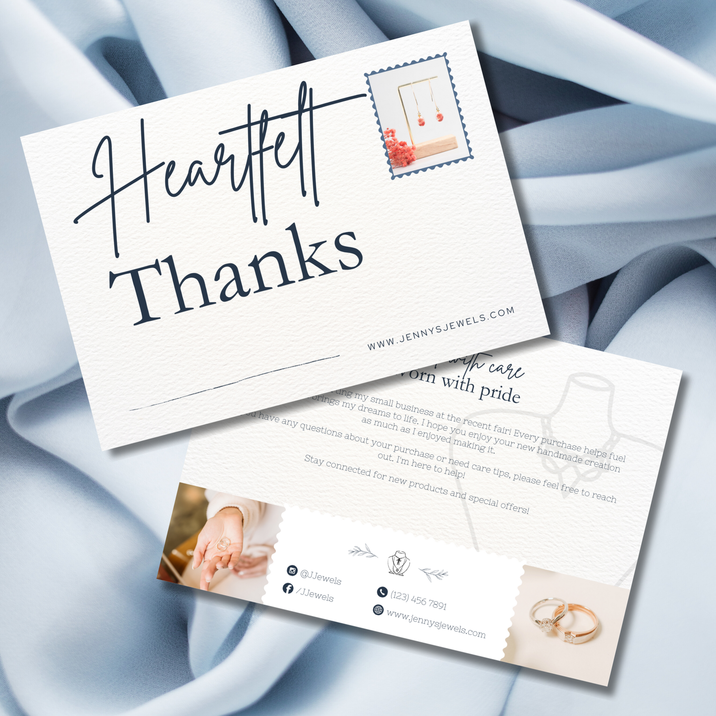 Boutique Thank You Cards Canva Template