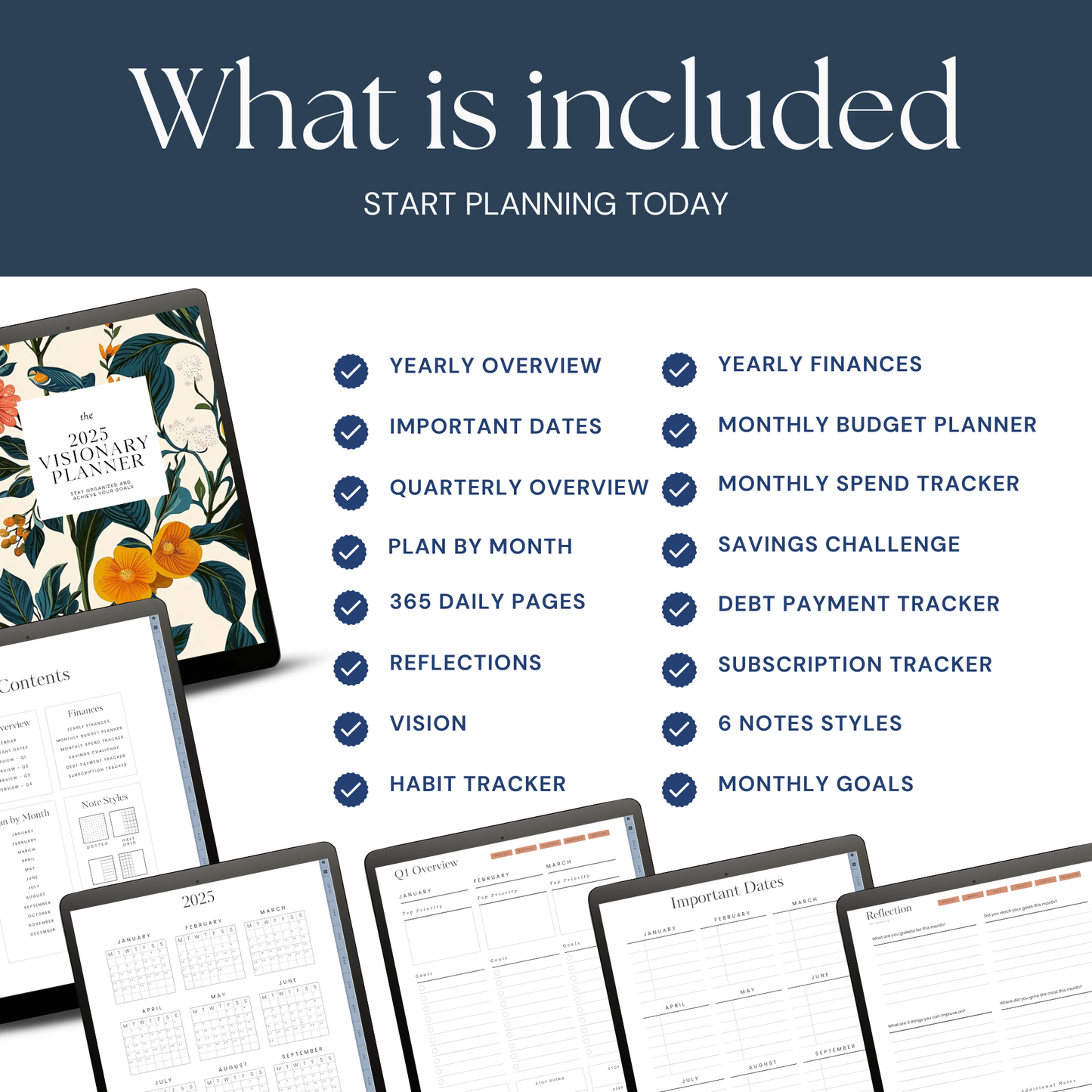 2025 Digital Calendar Visionary Planner