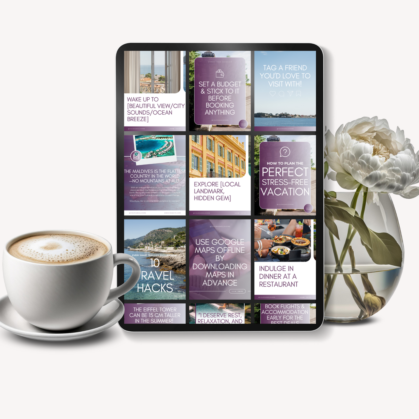 Travel Agent Social Media Bundle Canva Templates