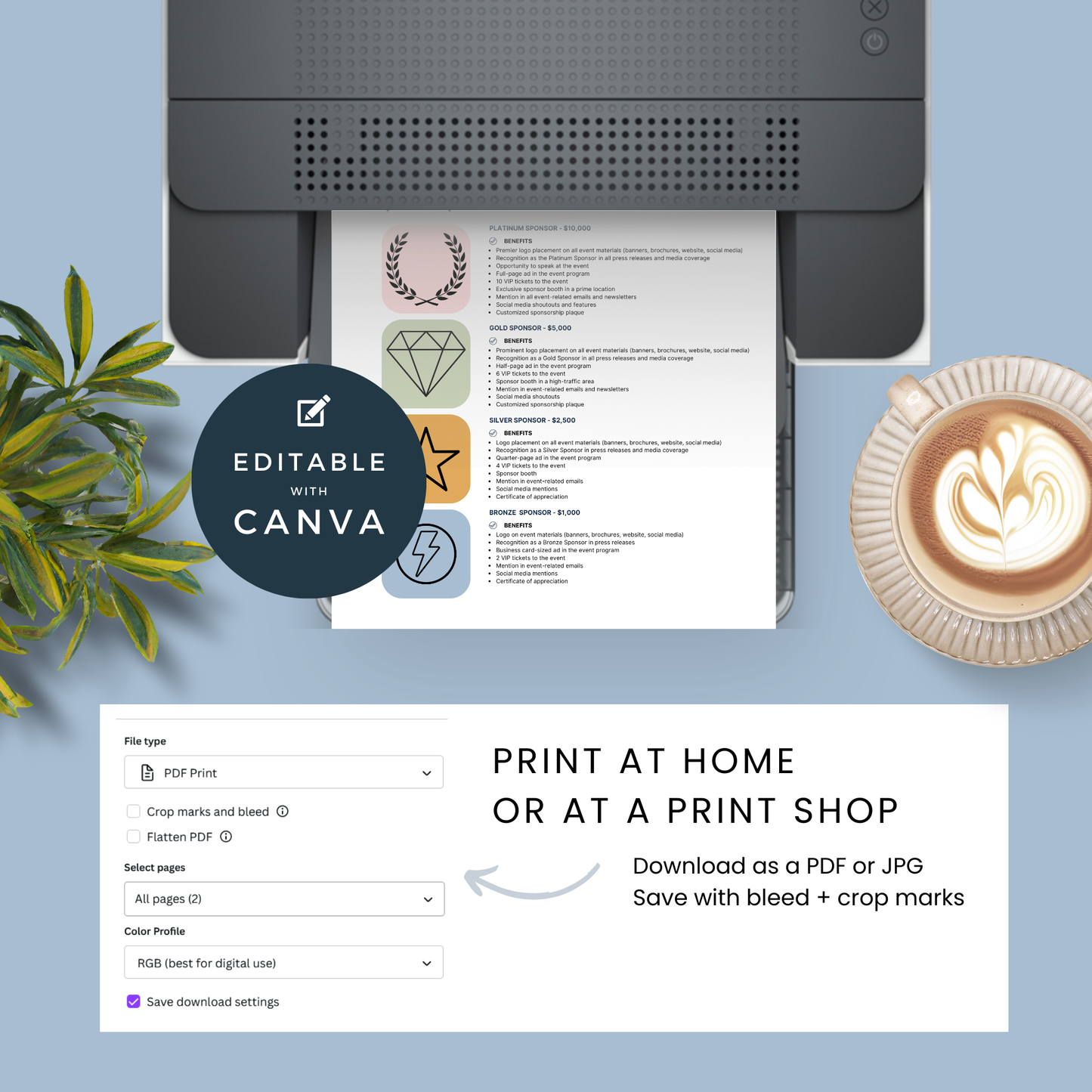 Sponsorship Levels Form Template