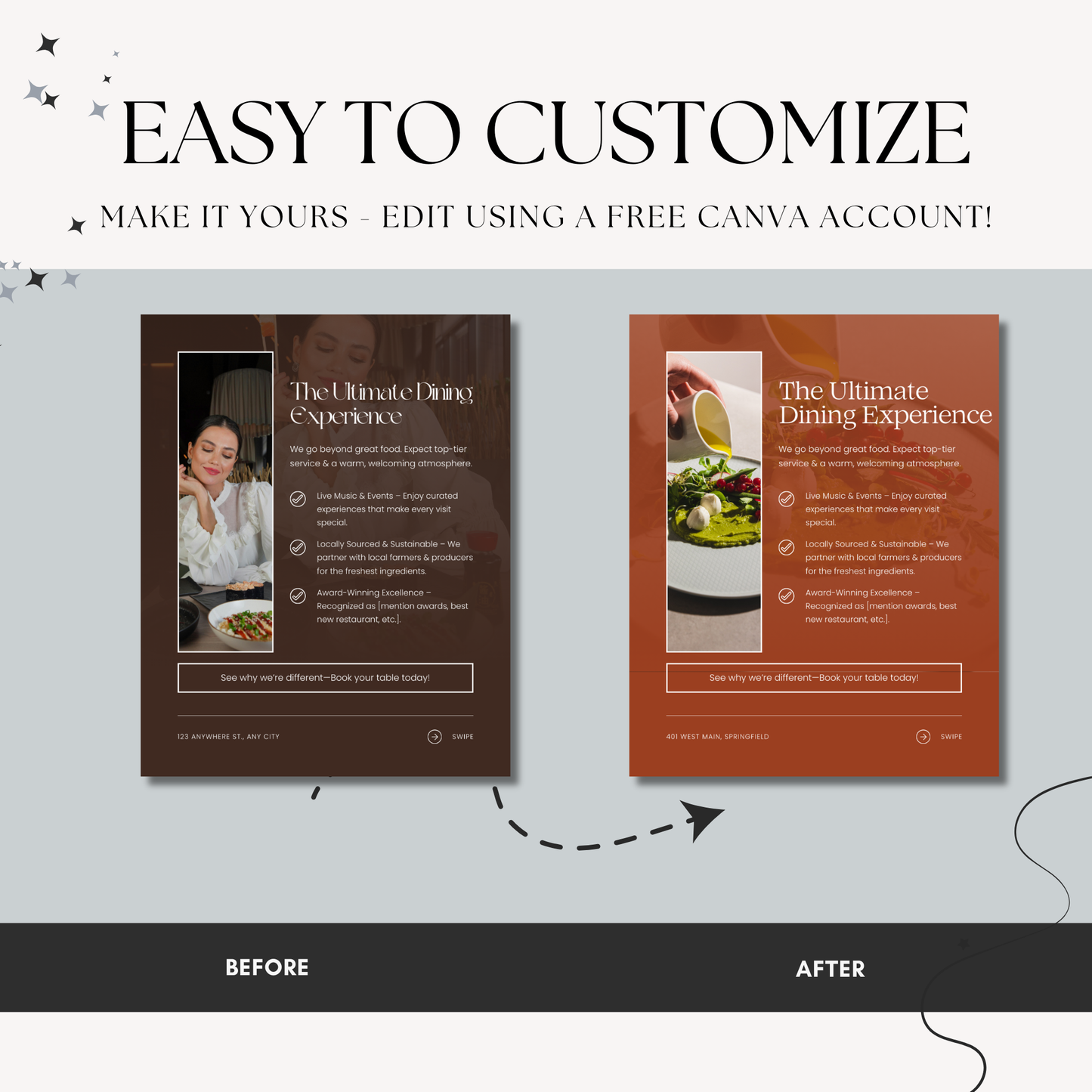 Hospitality Social Posts Canva Template