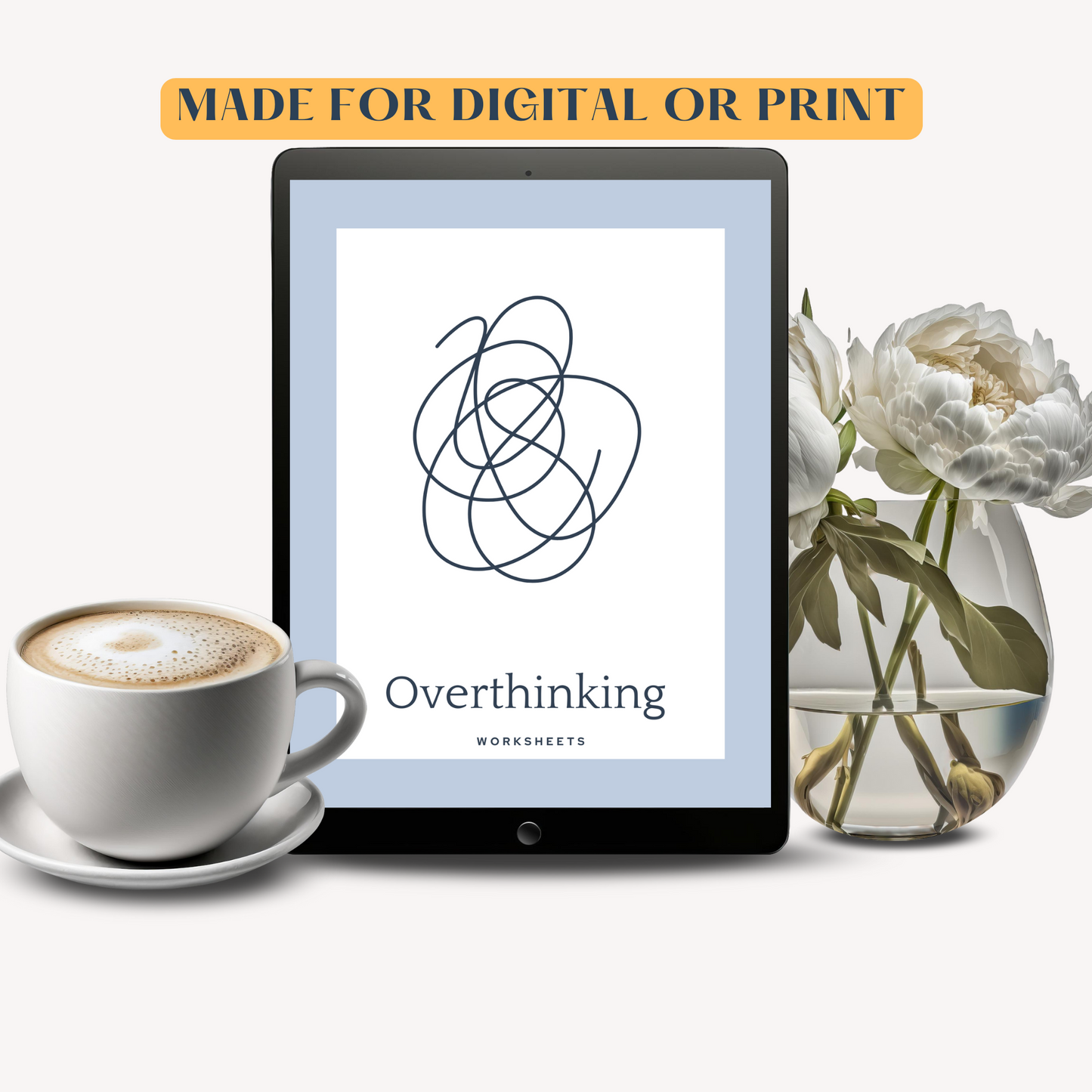 Overthinking Worksheets Canva Template