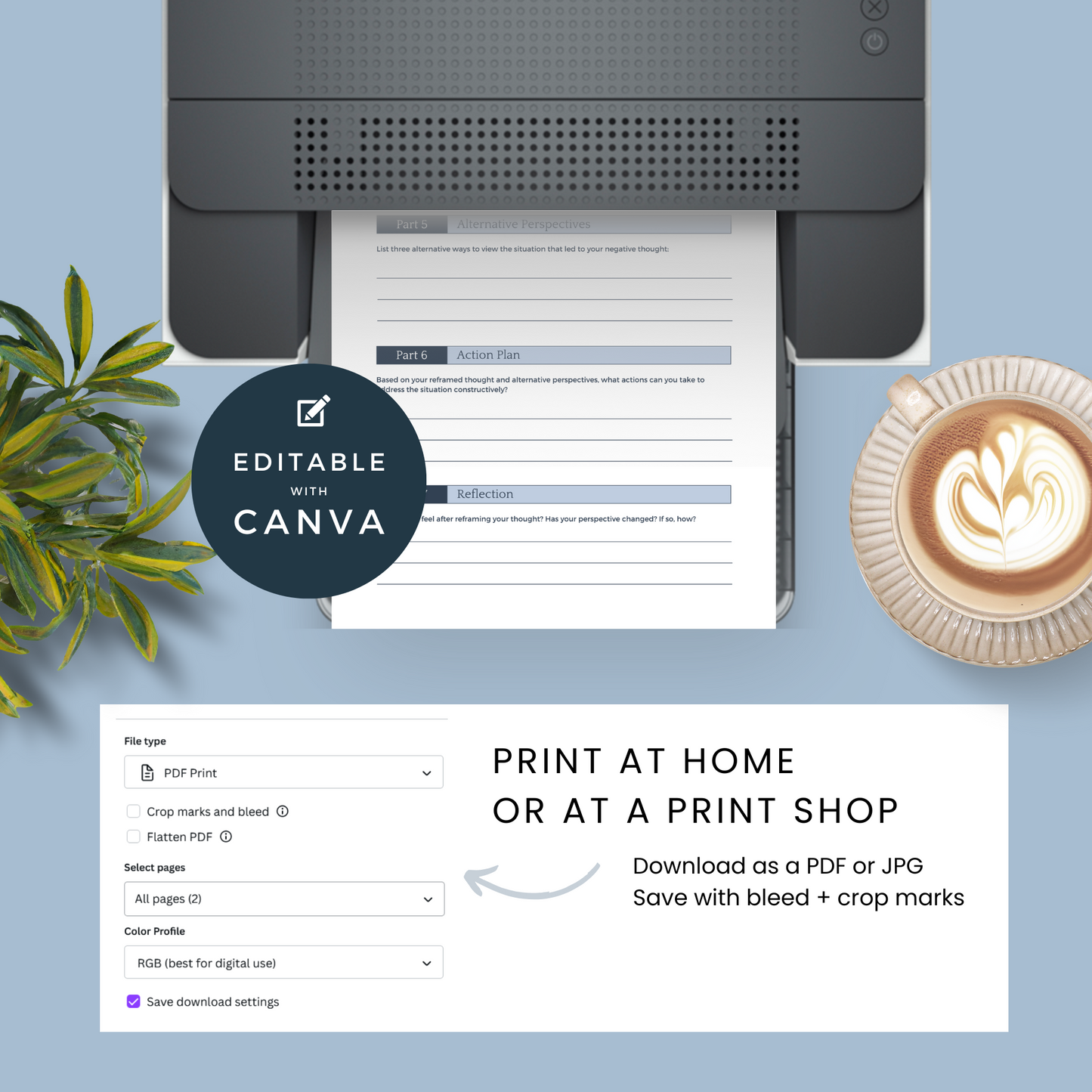 Overthinking Worksheets Canva Template