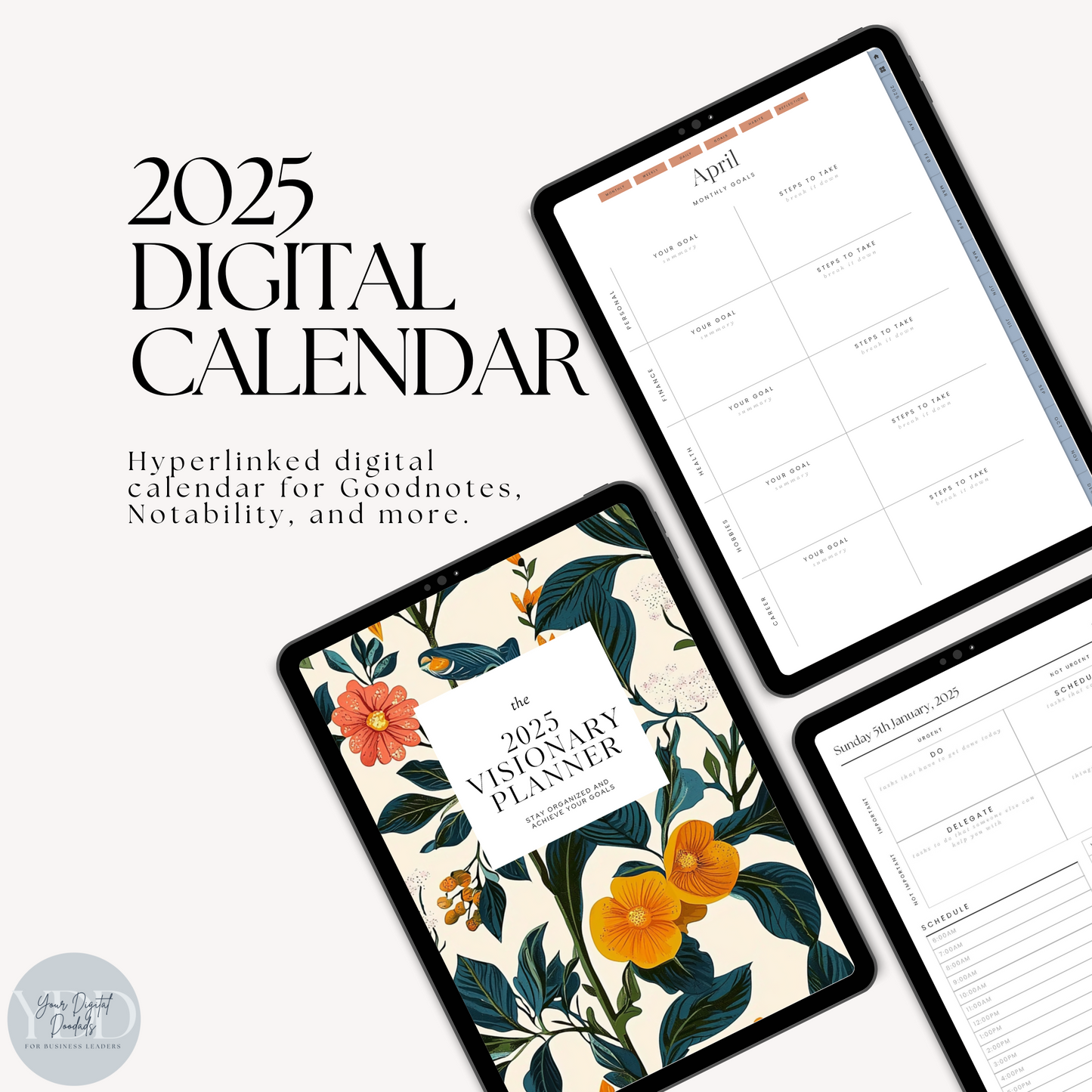 2025 Digital Calendar Visionary Planner