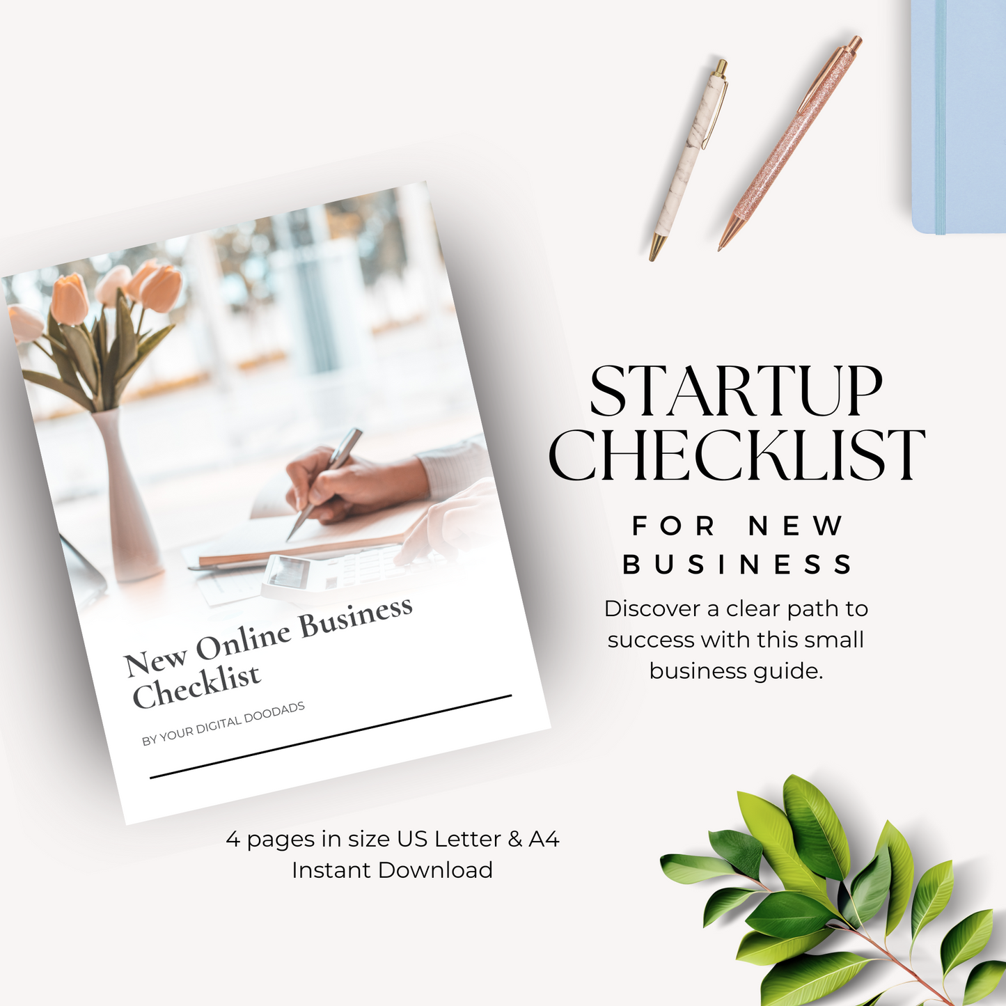 Startup Checklist for New Online Businesses - Printable PDF