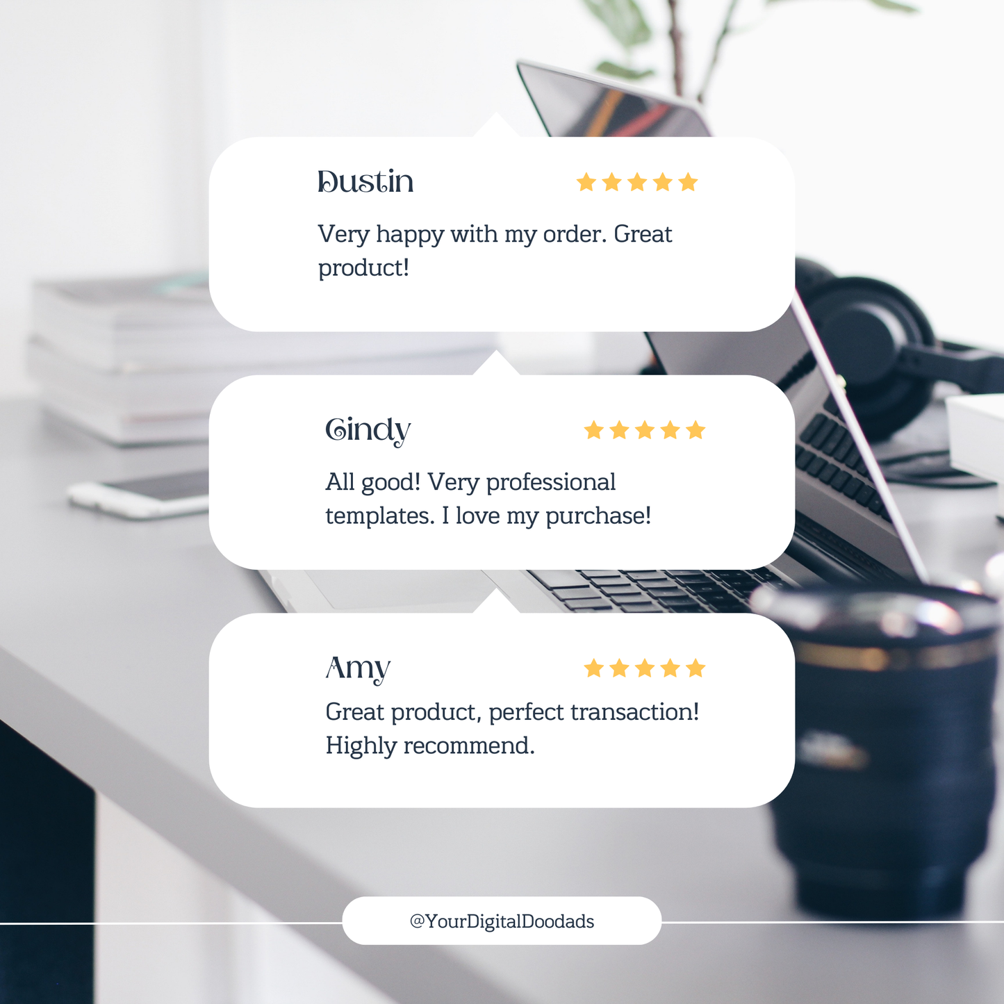 Boutique Thank You Cards Canva Template