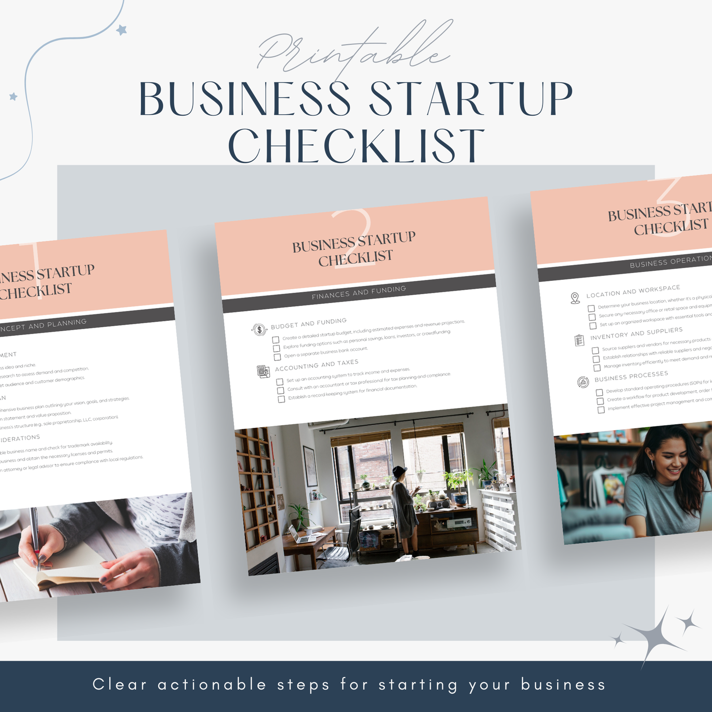 Business Startup Checklist Printable PDF