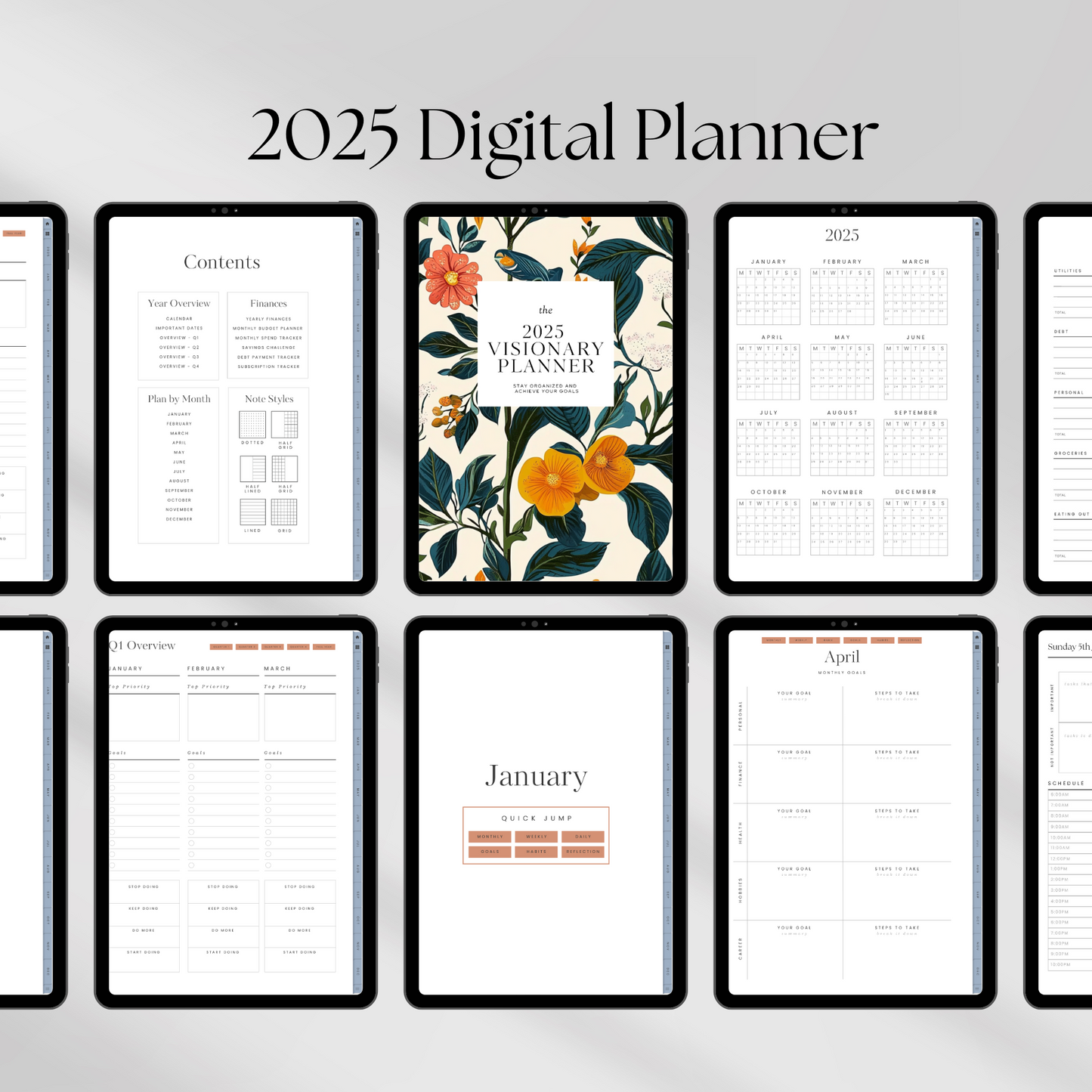 2025 Digital Calendar Visionary Planner