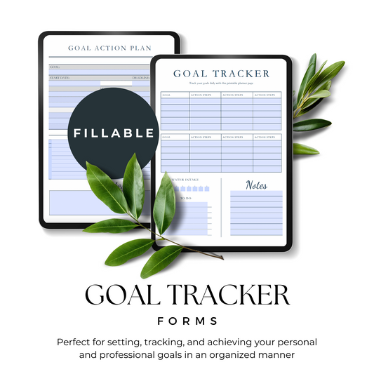 Fillable Goal Setting Tracker PDF