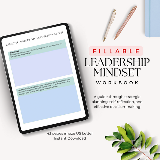 Fillable Leadership Mindset Workbook