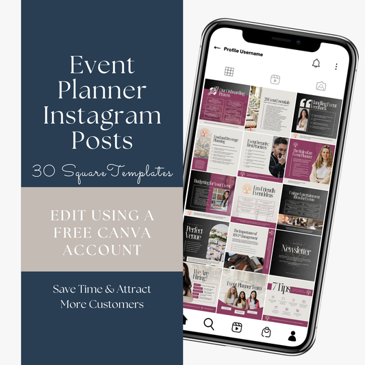 Event Planner Instagram Posts Template