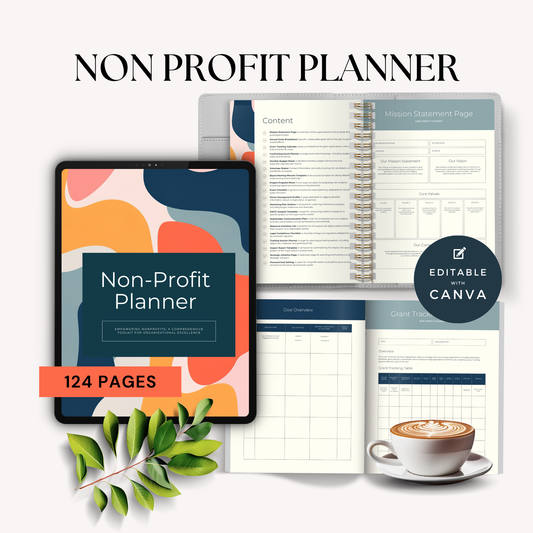 Non Profit Planner Canva Template