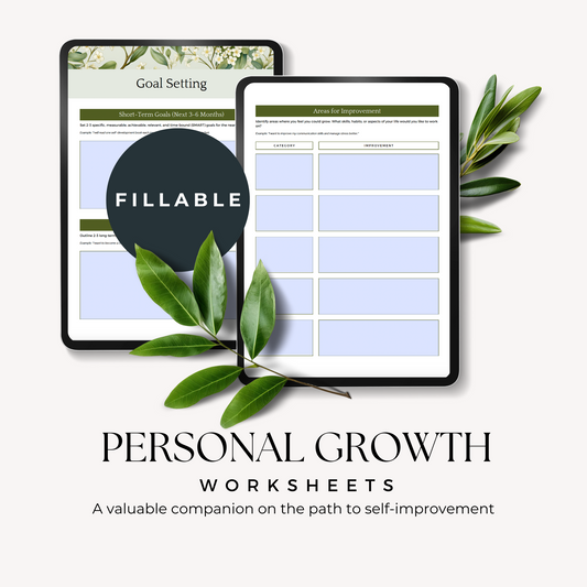 Fillable Personal Growth Worksheets PDF