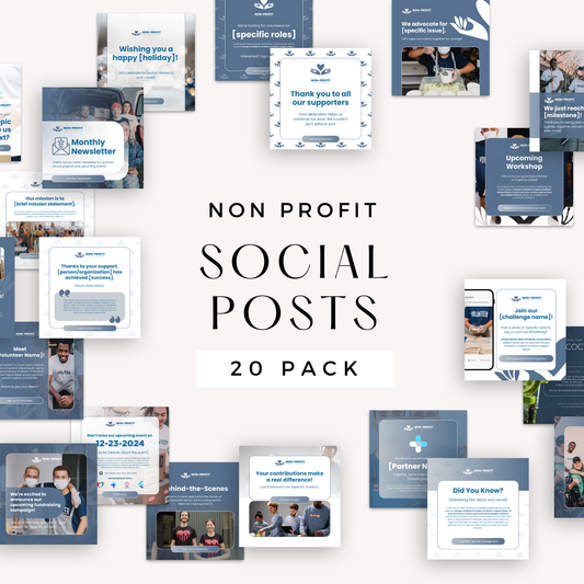 Non Profit Social Media Posts canva template