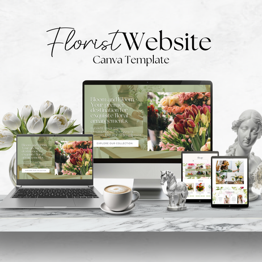 Florist Website Canva Template