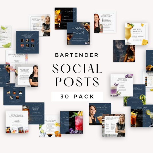 Bartender Social Media Template