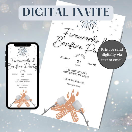 Editable New Years Eve Party Invitation