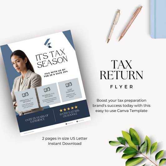 Tax Return Flyer Canva Template