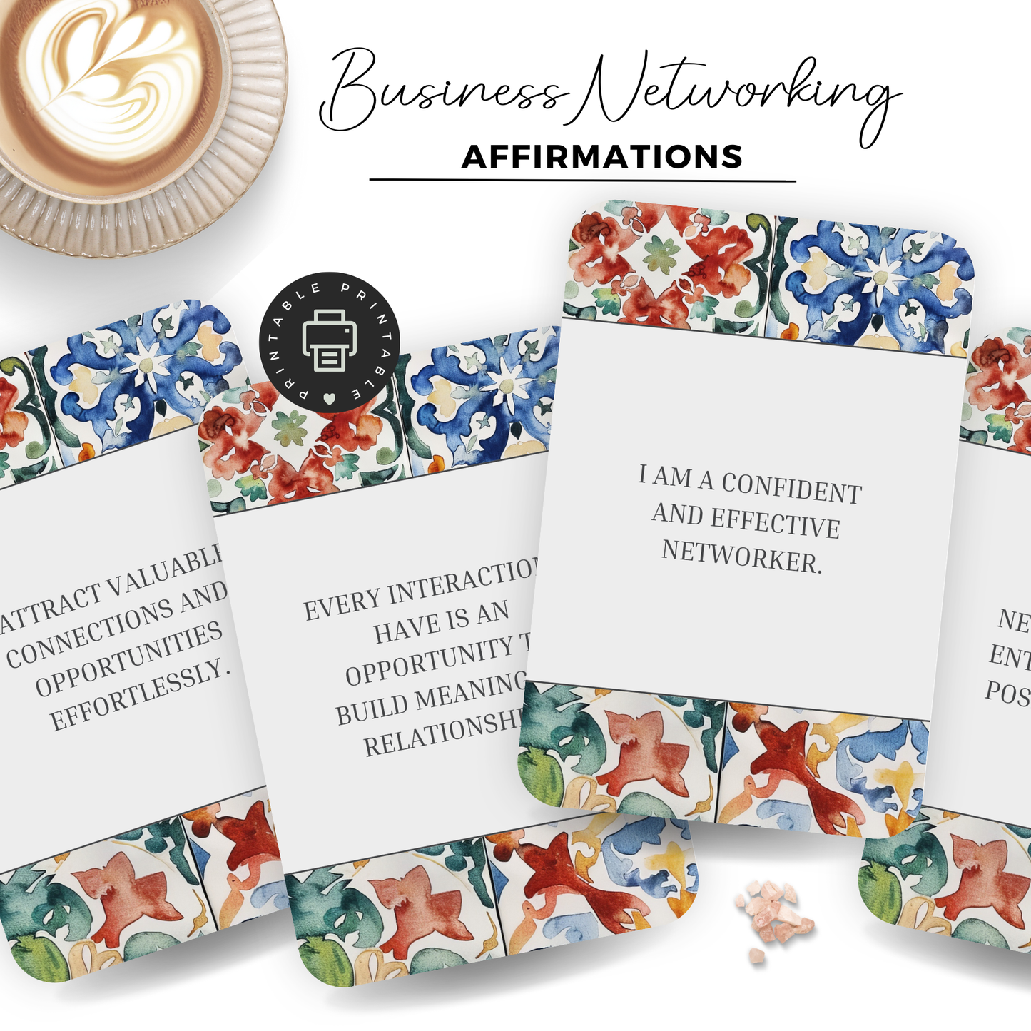 Business Networking Affirmation Cards