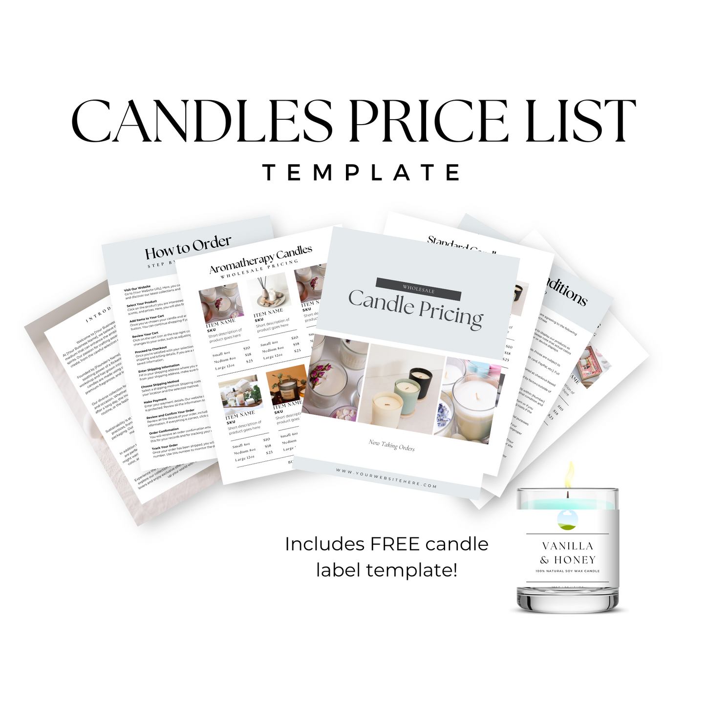 Candle Business Bundle Templates