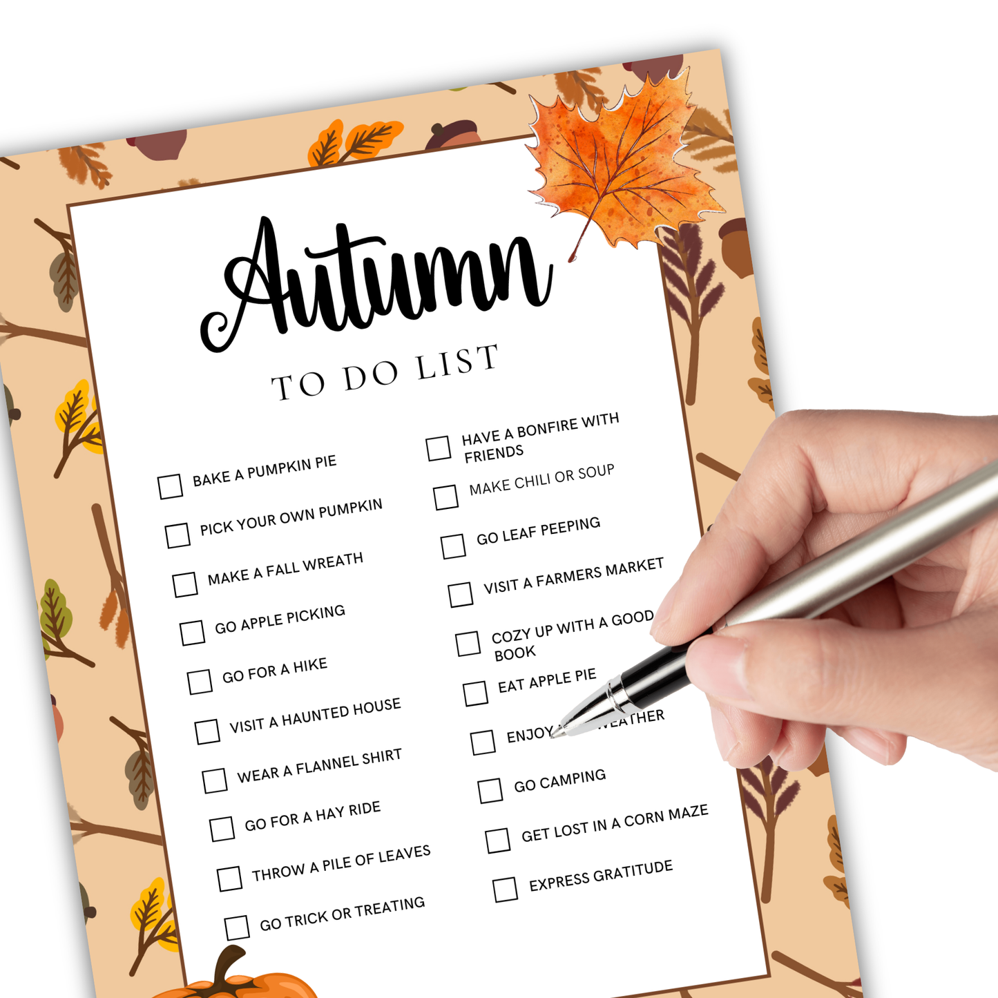 Autumn To Do List Printable