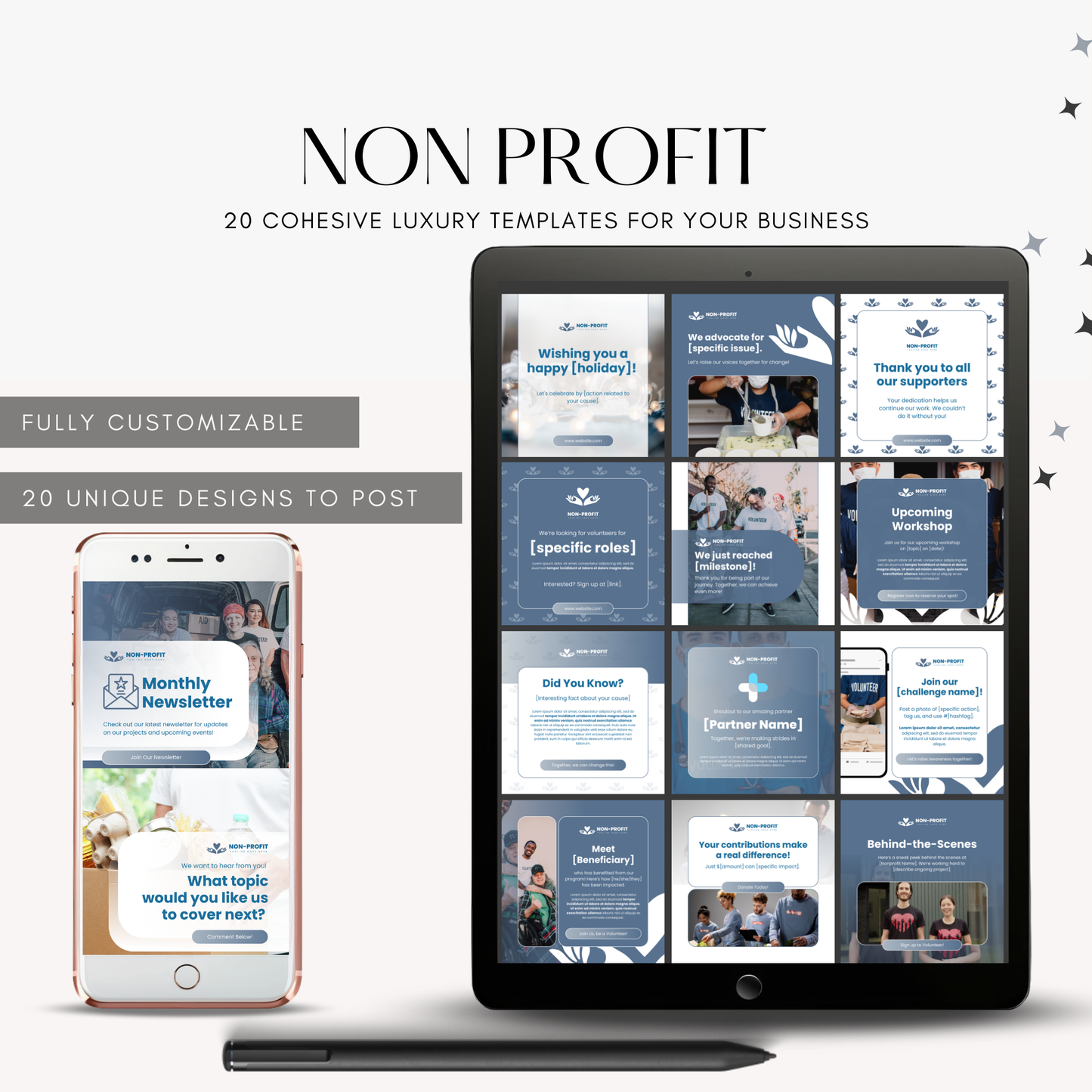 Non Profit Social Media Posts canva template