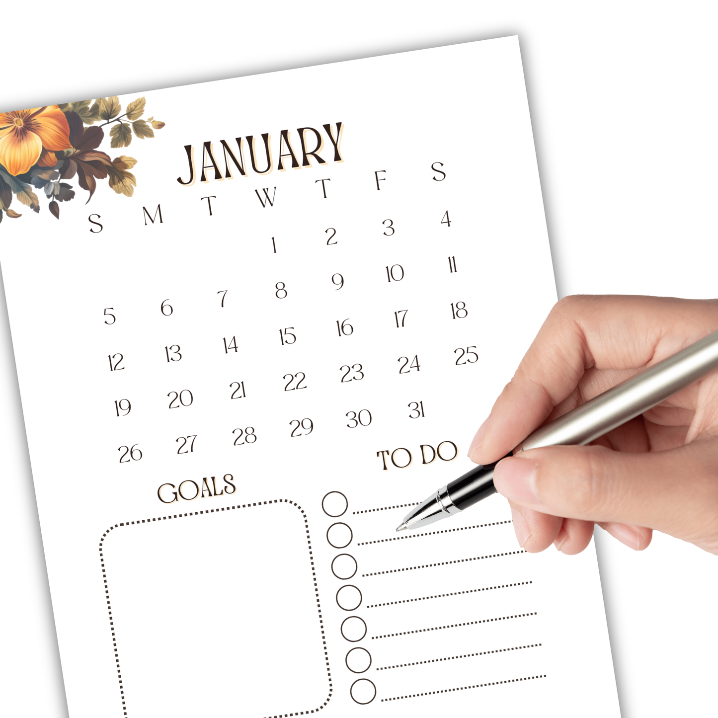 2025 Monthly Calendar Printable