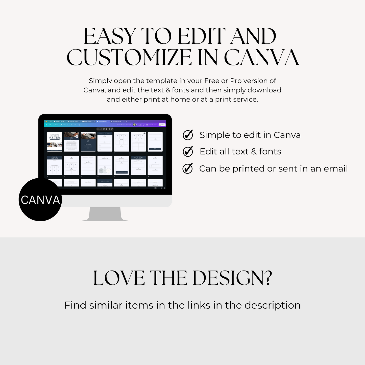 Online Business Starter Kit Canva Template