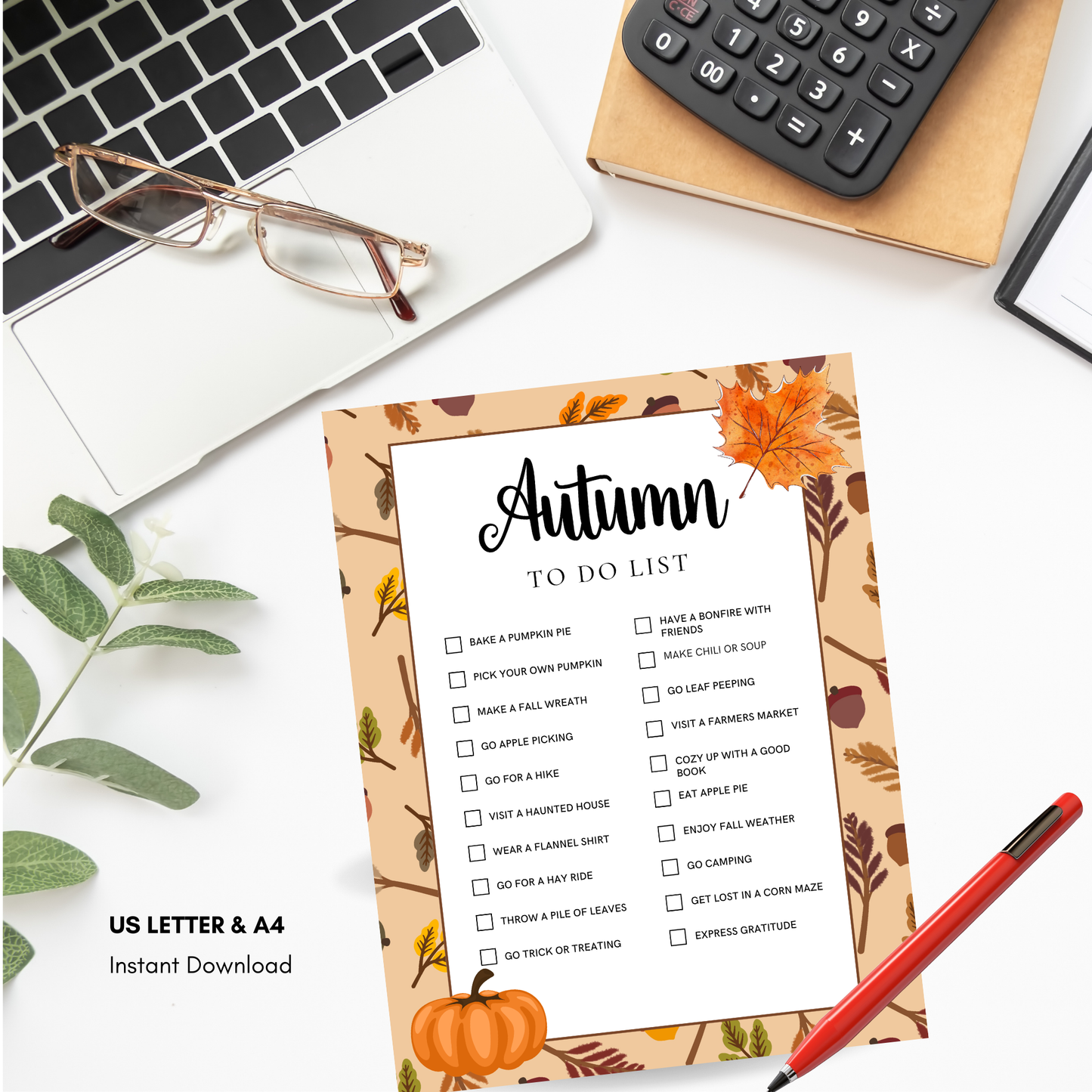 Autumn To Do List Printable