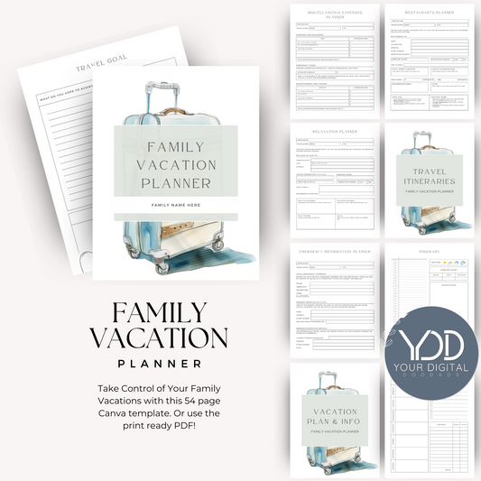 Family Vacation Planner Template