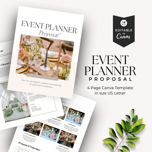 Event Planner Proposal Canva Template