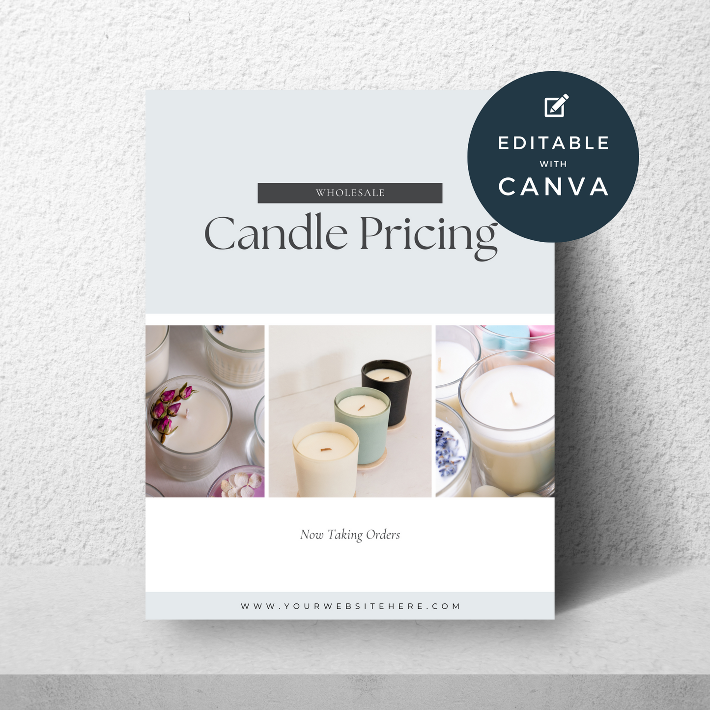 Candles Price List Canva Template