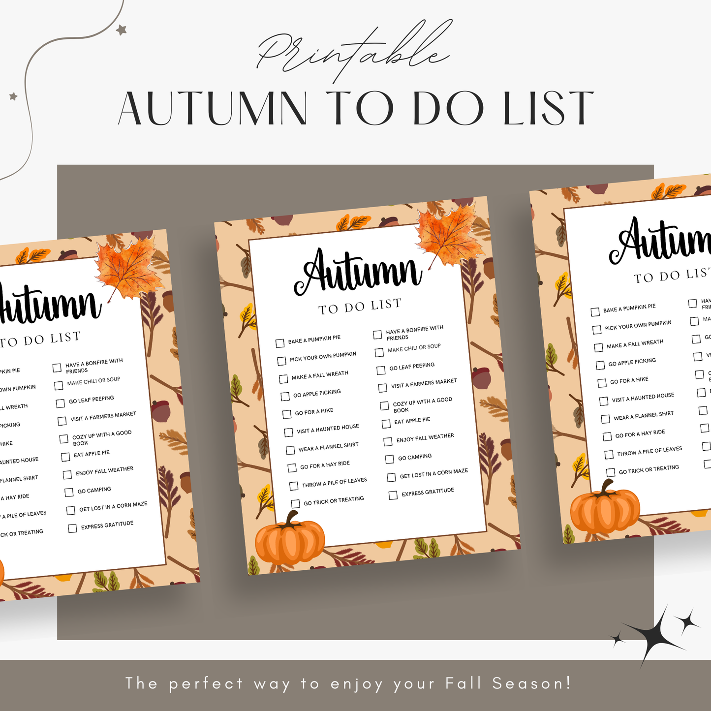 Autumn To Do List Printable