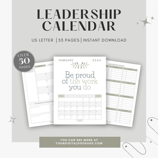 2024 Printable Leadership Quotes Calendar