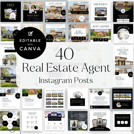 40 Real Estate Instagram Post Template for Canva