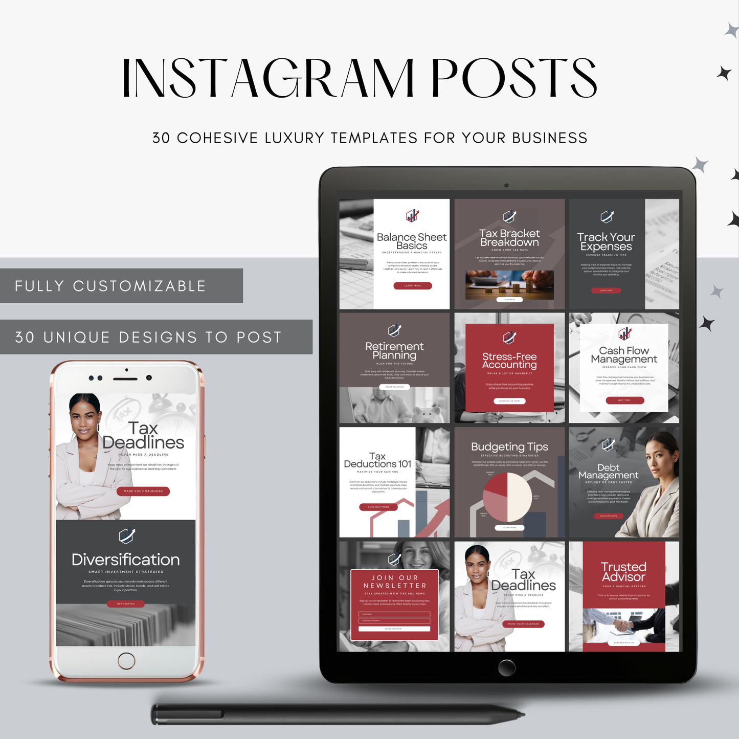 Bookkeeper Social Media Posts Canva Template